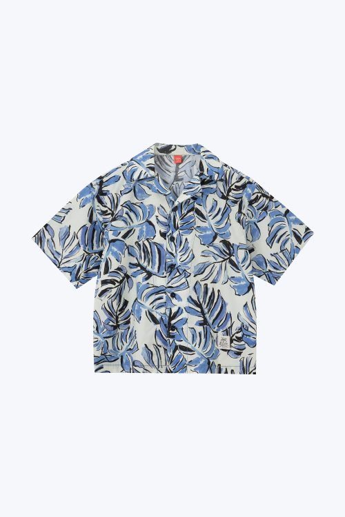 Kids Short Sleeve Vacay Shirt - Navy Floral
