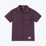 Utilty Button-Up Shirt - Plum