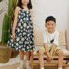 Triple Tier Abstract Florals Dress