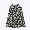 Triple Tier Abstract Florals Dress