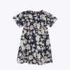 Daisy Gathered Dress - Navy Floral