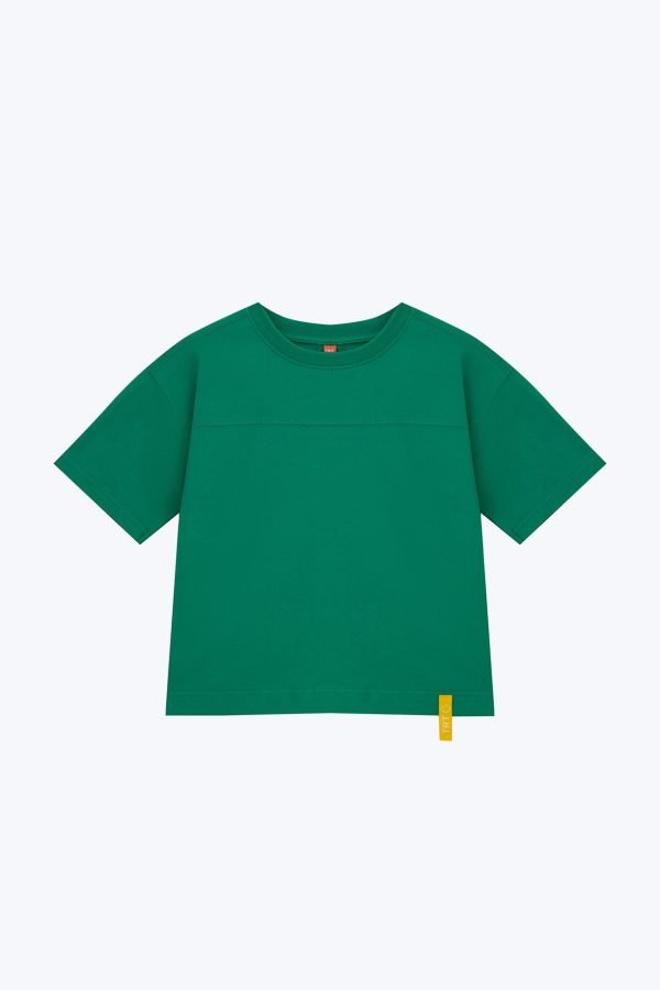 Relaxed Tee with Chest Cut & Sew - Green