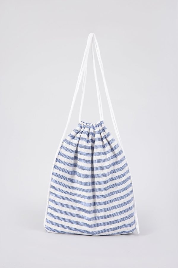 Striped Beach Towel - Blue