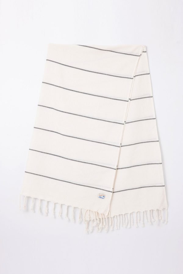 Striped Beach Towel - Cream