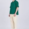 “Rue de L’Restyle” Open Collar Top - Emerald