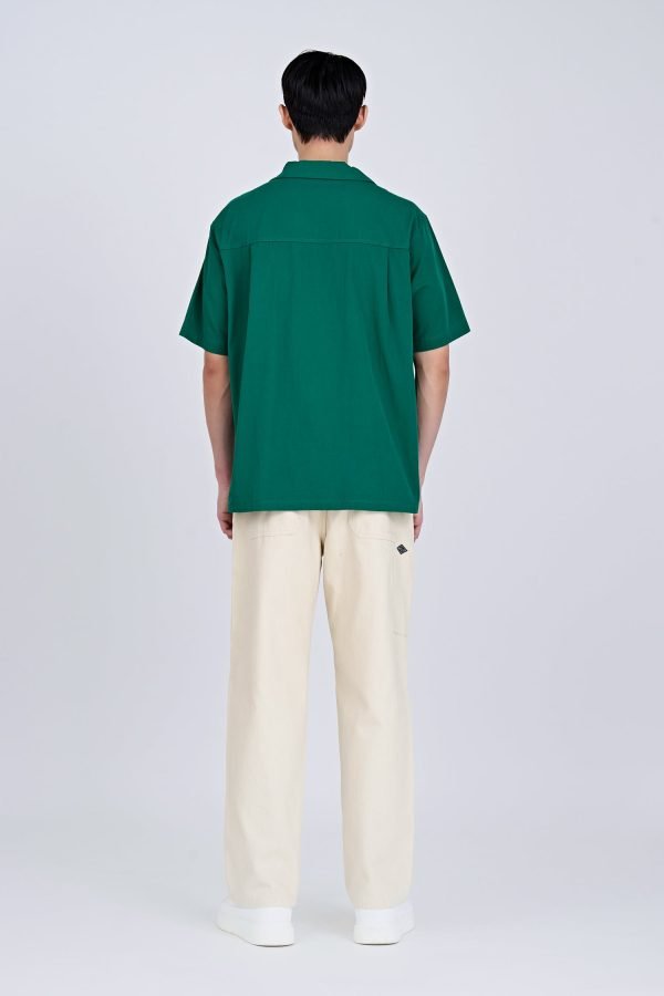“Rue de L’Restyle” Open Collar Top - Emerald