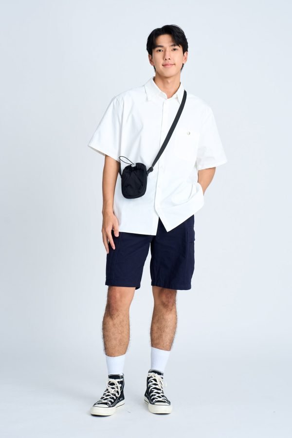 MB900380W_CREAM-1 Oversized Metallic Button Shirt - Cream