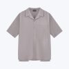 Worker's Pocket Cuban Collar Shirt - Grey