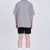 Worker's Pocket Cuban Collar Shirt - Grey