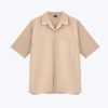 Worker's Pocket Cuban Collar Shirt - Khaki