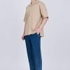Worker's Pocket Cuban Collar Shirt - Khaki