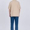 Worker's Pocket Cuban Collar Shirt - Khaki