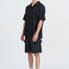 Single Pocket Snap Button Shirt - Black