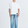 Single Pocket Snap Button Shirt - Cream