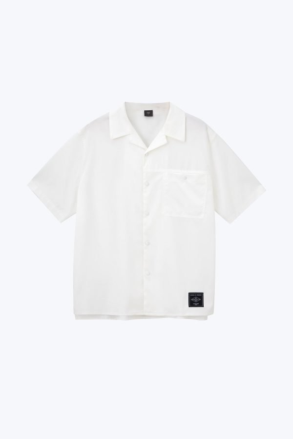 Single Pocket Snap Button Shirt - Cream