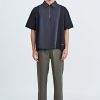 Panel Zip Placket Shirt - Black