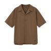 Open Collar Top - Coffee