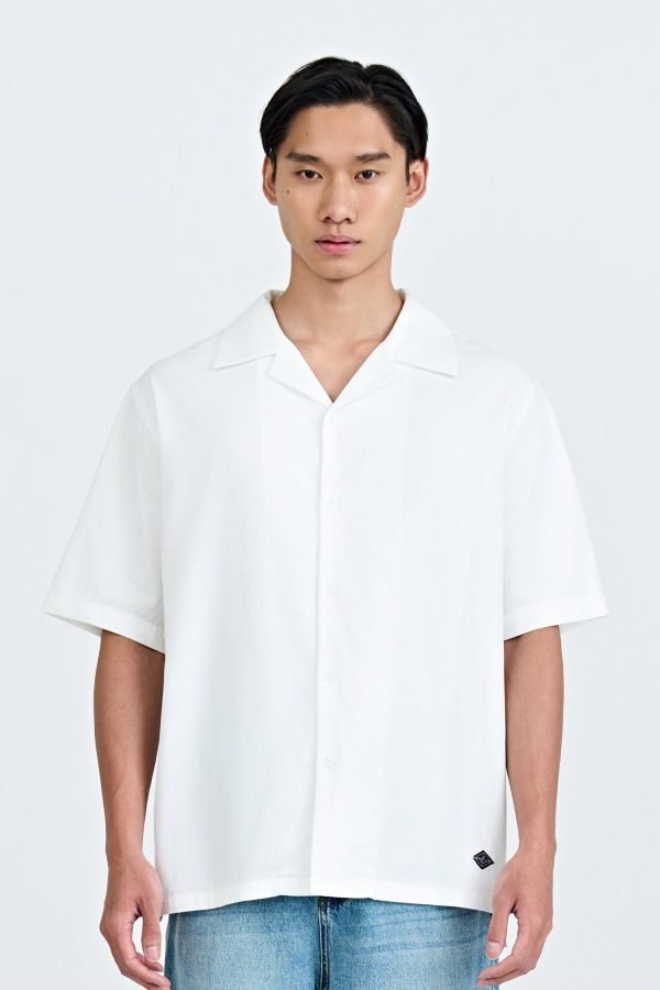 Open Collar Top - Cream