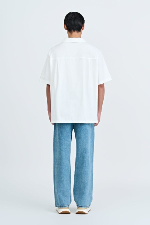 Open Collar Top - Cream