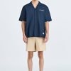 Vacay Mode Cuban Shirt - Navy