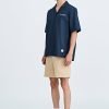 Vacay Mode Cuban Shirt - Navy