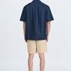 Vacay Mode Cuban Shirt - Navy