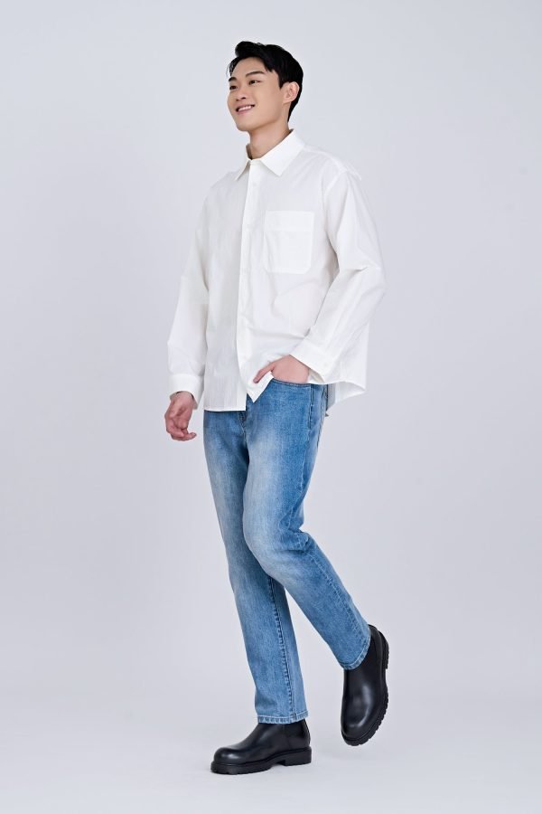 MBL900434Y_CREAM-2 Button Up Classic Shirt - White
