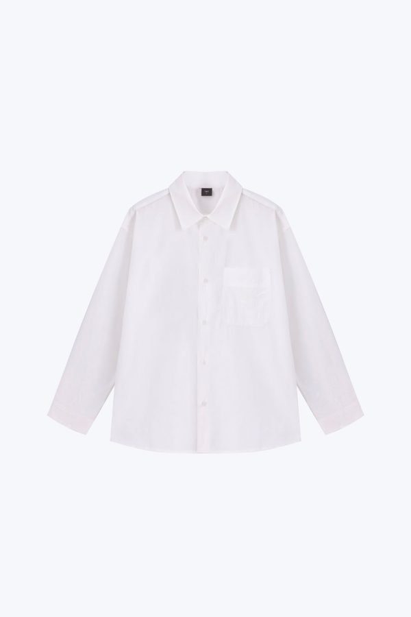 MBL900434Y_WHITE Button Up Classic Shirt - White