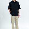 Drawstring Straight Cut Pants - Khaki