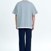 Drawstring Straight Cut Pants - Navy