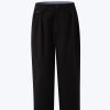 Pleated Wide Pants - Black