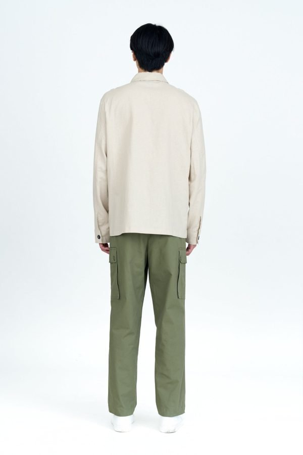 Slim Fit Cargo Trousers - Olive Grey