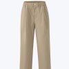 Nylon Cotton Drawstring Pants - Khaki