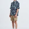 Drawstring Straight Cut Bermudas - Dark Khaki