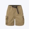 Elasticated Nylon Cargo Bermudas - Army Green