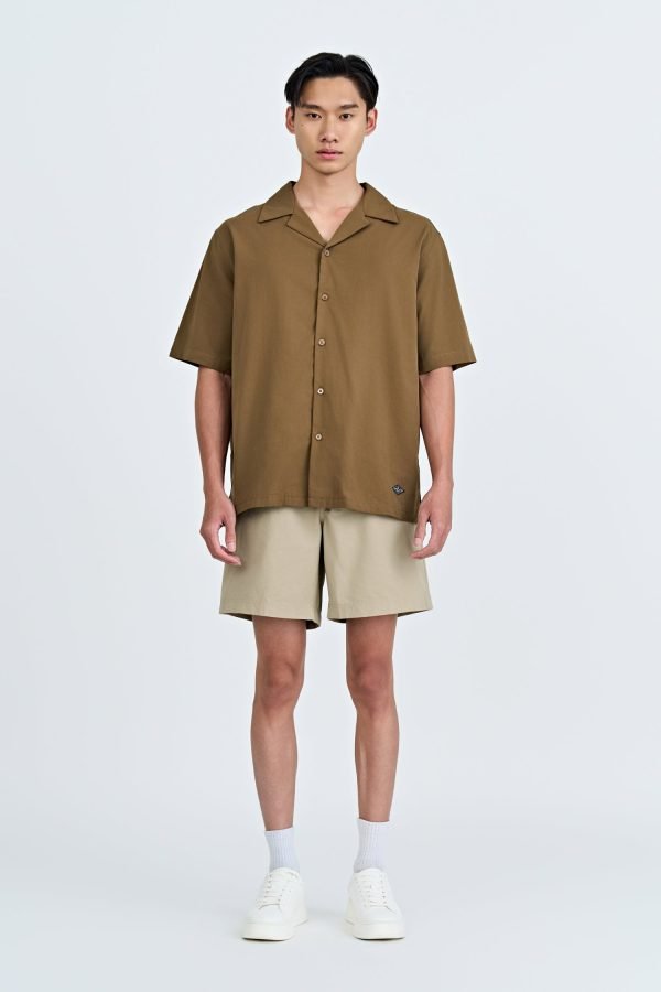 Denim Casual Shorts - Khaki