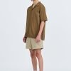 Denim Casual Shorts - Khaki
