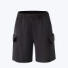 Elasticated Utility Cargo Bermudas - Black