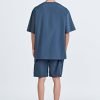 Elasticated Utility Cargo Bermudas - Dark Grey