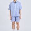Elasticated Utility Cargo Bermudas - Deep Periwinkle