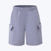 Elasticated Utility Cargo Bermudas - Deep Periwinkle