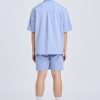 Elasticated Utility Cargo Bermudas - Deep Periwinkle
