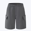 Elasticated Utility Cargo Bermudas - Gray Green