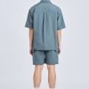 Elasticated Utility Cargo Bermudas - Gray Green