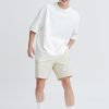 (C) Oversized Fit Heavyweight Tee - Cream