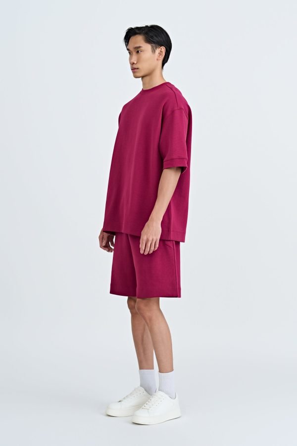 MT900249D_PLUM-2 (C) Oversized Fit Heavyweight Tee - Plum