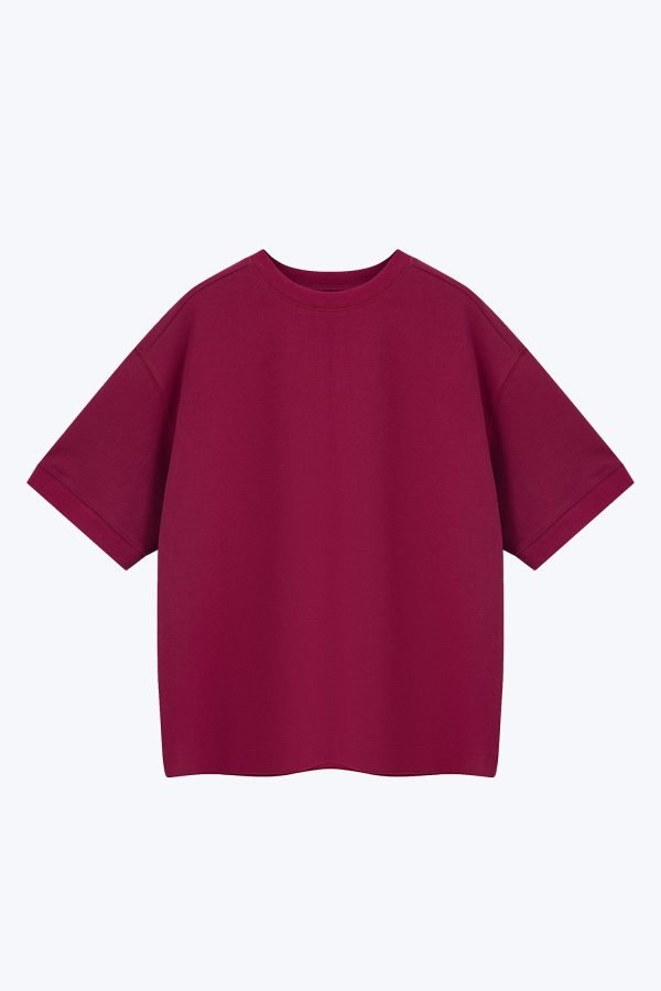 MT900249D_PLUM (C) Oversized Fit Heavyweight Tee - Plum