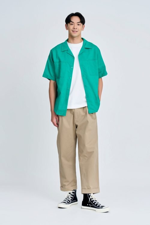 (B) Classic Relaxed-Fit Crew Neck Tee - White