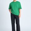 (B) Classic Relaxed-Fit Crew Neck Tee - Emerald Green
