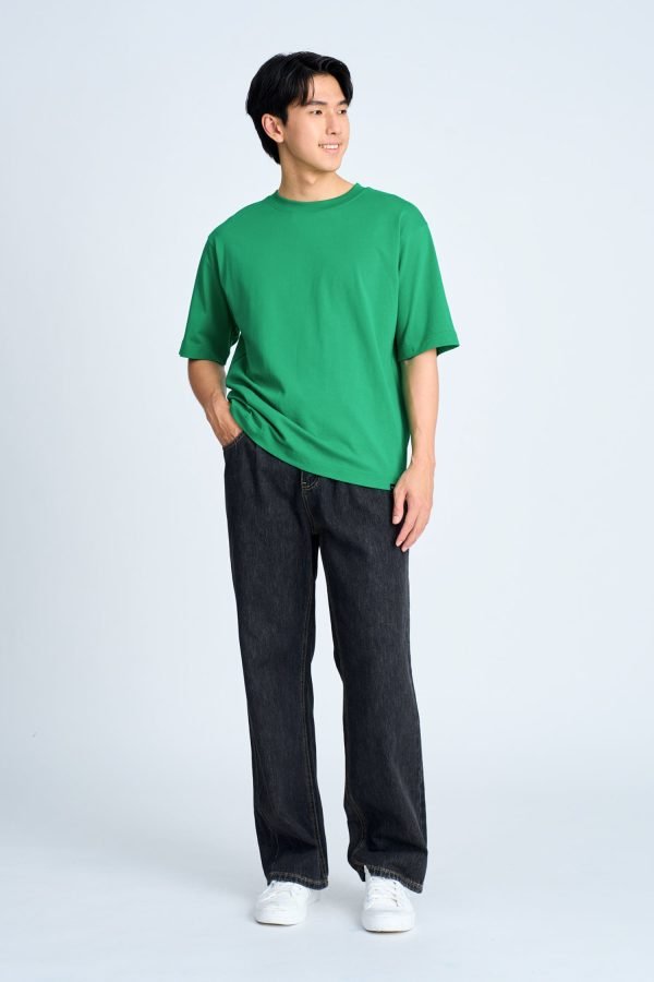 (B) Classic Relaxed-Fit Crew Neck Tee - Emerald Green